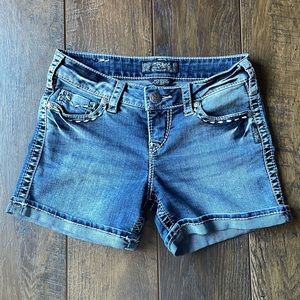 Silver Jean Shorts